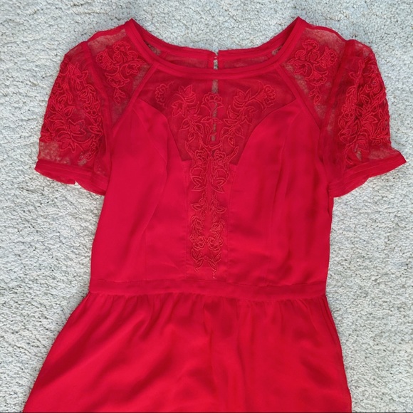 KIMICHI BLUE // VINTAGE RED LACE DRESS - Picture 2 of 8